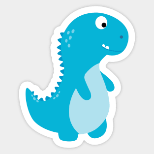 Cute blue Dino Sticker